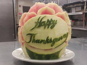 thanksgiving melon carving
