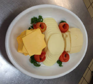 Sliced Cheese display