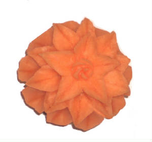 Carved Cantalope Flower