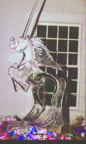 Pegasus ice carving