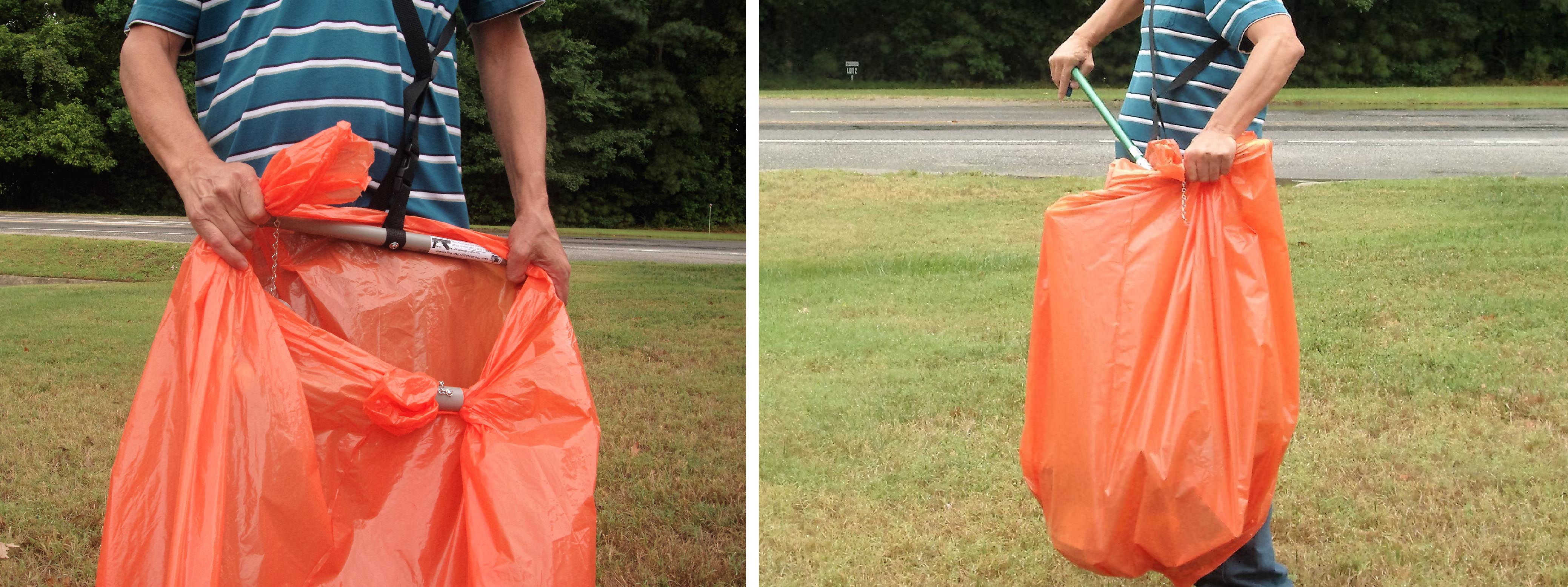 Over Shoulder Trash Bag Holder 